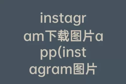 instagram下载图片app(instagram图片保存)
