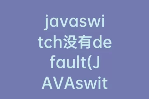 javaswitch没有default(JAVAswitch匹配case)