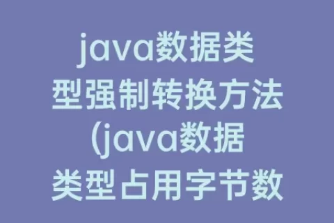 java数据类型强制转换方法(java数据类型占用字节数)