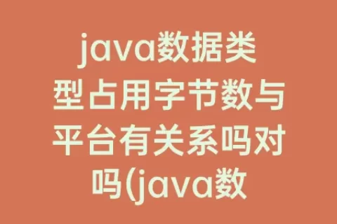 java数据类型占用字节数与平台有关系吗对吗(java数据类型占用字节数)
