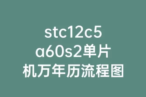 stc12c5a60s2单片机万年历流程图