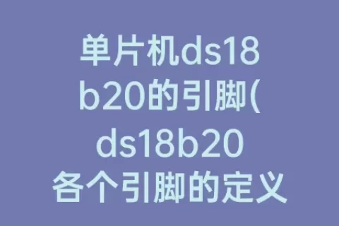 单片机ds18b20的引脚(ds18b20各个引脚的定义)