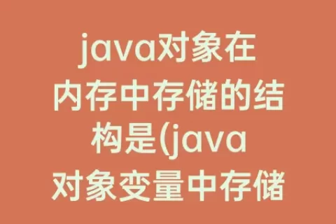 java对象在内存中存储的结构是(java对象变量中存储的是对象在内存中的)