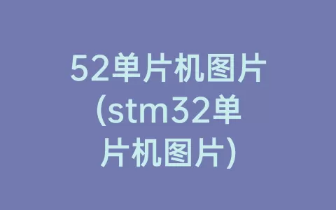 52单片机图片(stm32单片机图片)