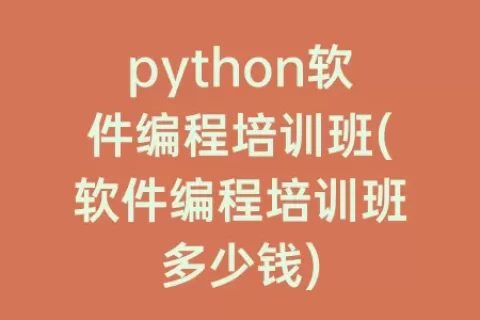 python软件编程培训班(软件编程培训班多少钱)