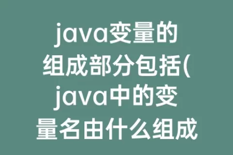 java变量的组成部分包括(java中的变量名由什么组成)