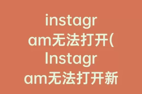instagram无法打开(Instagram无法打开新对话框)