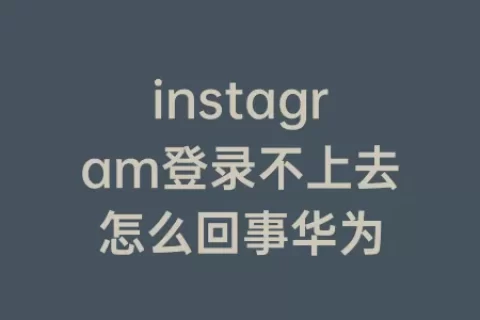 instagram登录不上去怎么回事华为