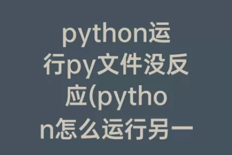 python运行py文件没反应(python怎么运行另一个py文件)