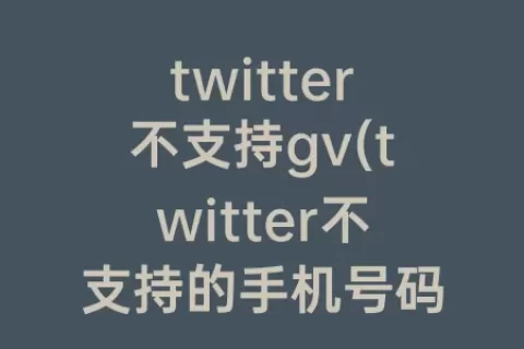 twitter不支持gv(twitter不支持的手机号码)