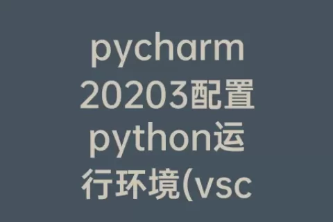 pycharm20203配置python运行环境(vscode怎么配置python运行环境)