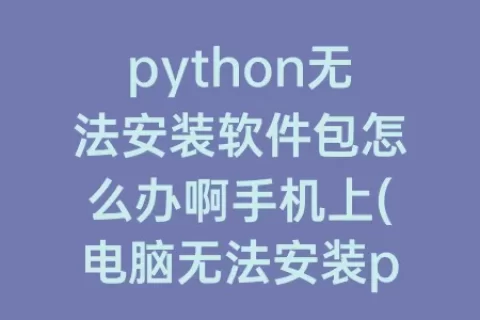 python无法安装软件包怎么办啊手机上(电脑无法安装python怎么办)