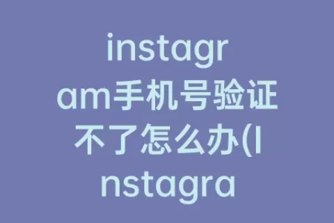 instagram手机号验证不了怎么办(Instagram验证手机号)