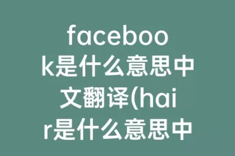 facebook是什么意思中文翻译(hair是什么意思中文翻译)