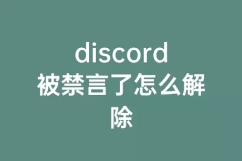 discord被禁言了怎么解除
