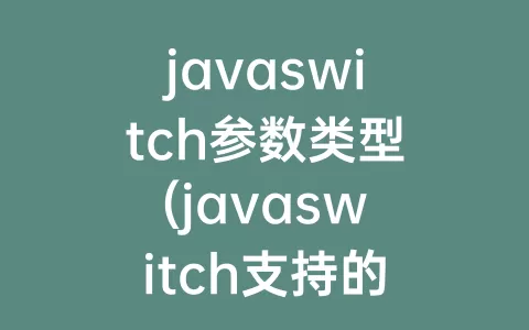 javaswitch参数类型(javaswitch支持的类型)