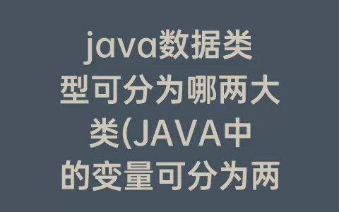 java数据类型可分为哪两大类(JAVA中的变量可分为两种数据类型)