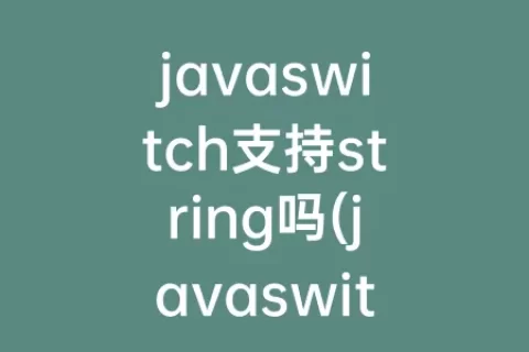 javaswitch支持string吗(javaswitch支持的类型)