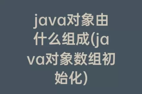 java对象由什么组成(java对象数组初始化)