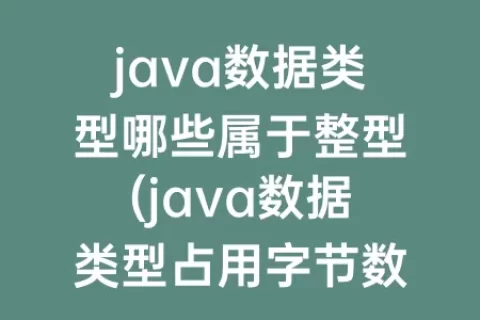 java数据类型哪些属于整型(java数据类型占用字节数)