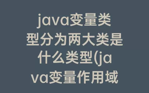 java变量类型分为两大类是什么类型(java变量作用域)