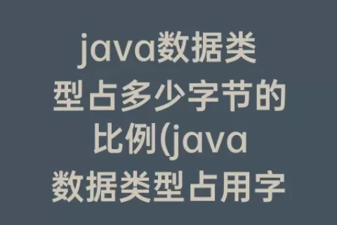 java数据类型占多少字节的比例(java数据类型占用字节)