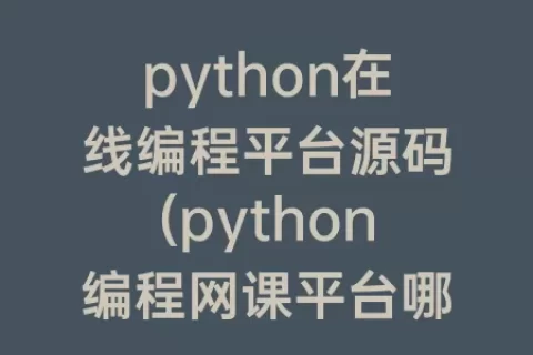 python在线编程平台源码(python编程网课平台哪个好)